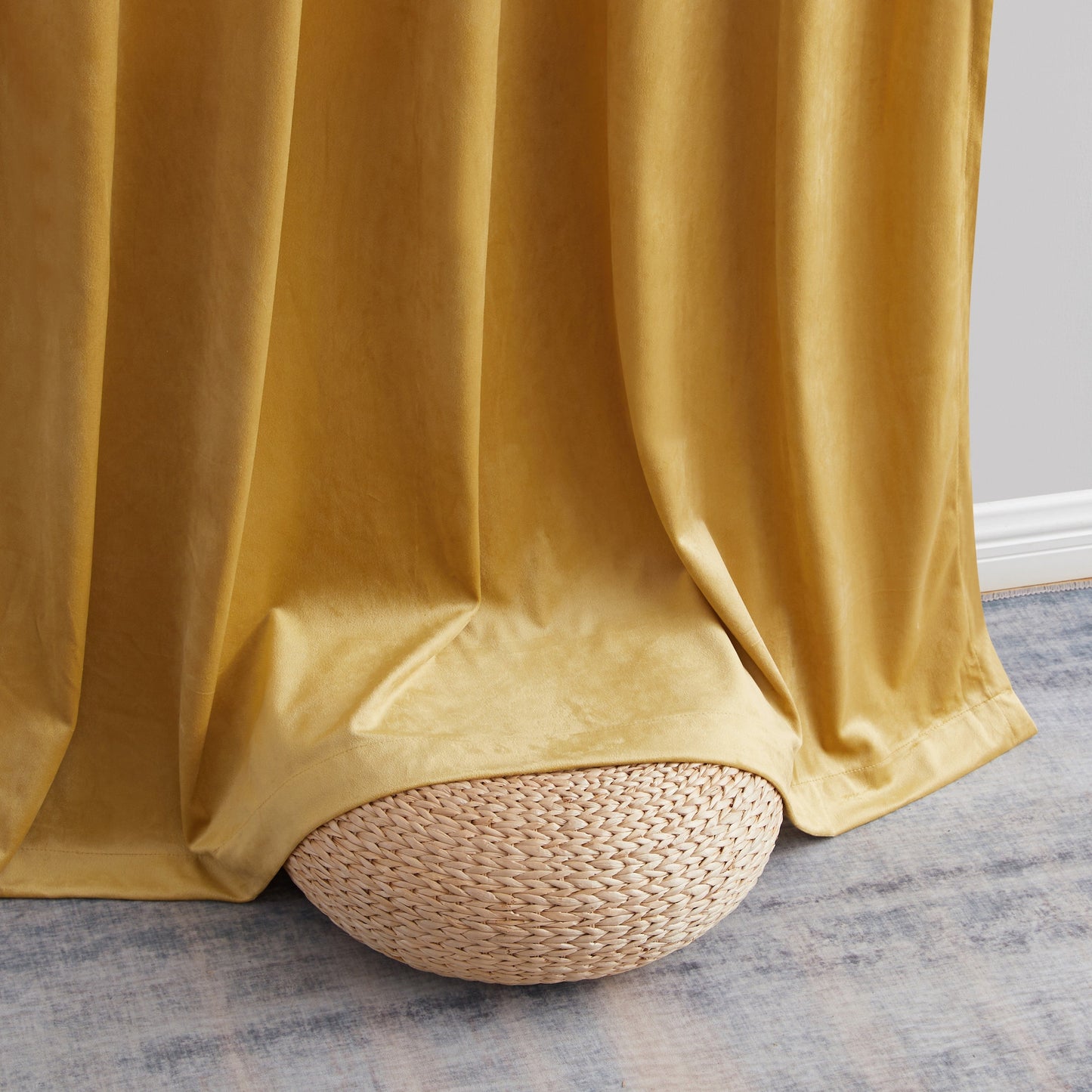Lopez Velvet Back Tab Rod Pocket Room Darkening Curtain Panels