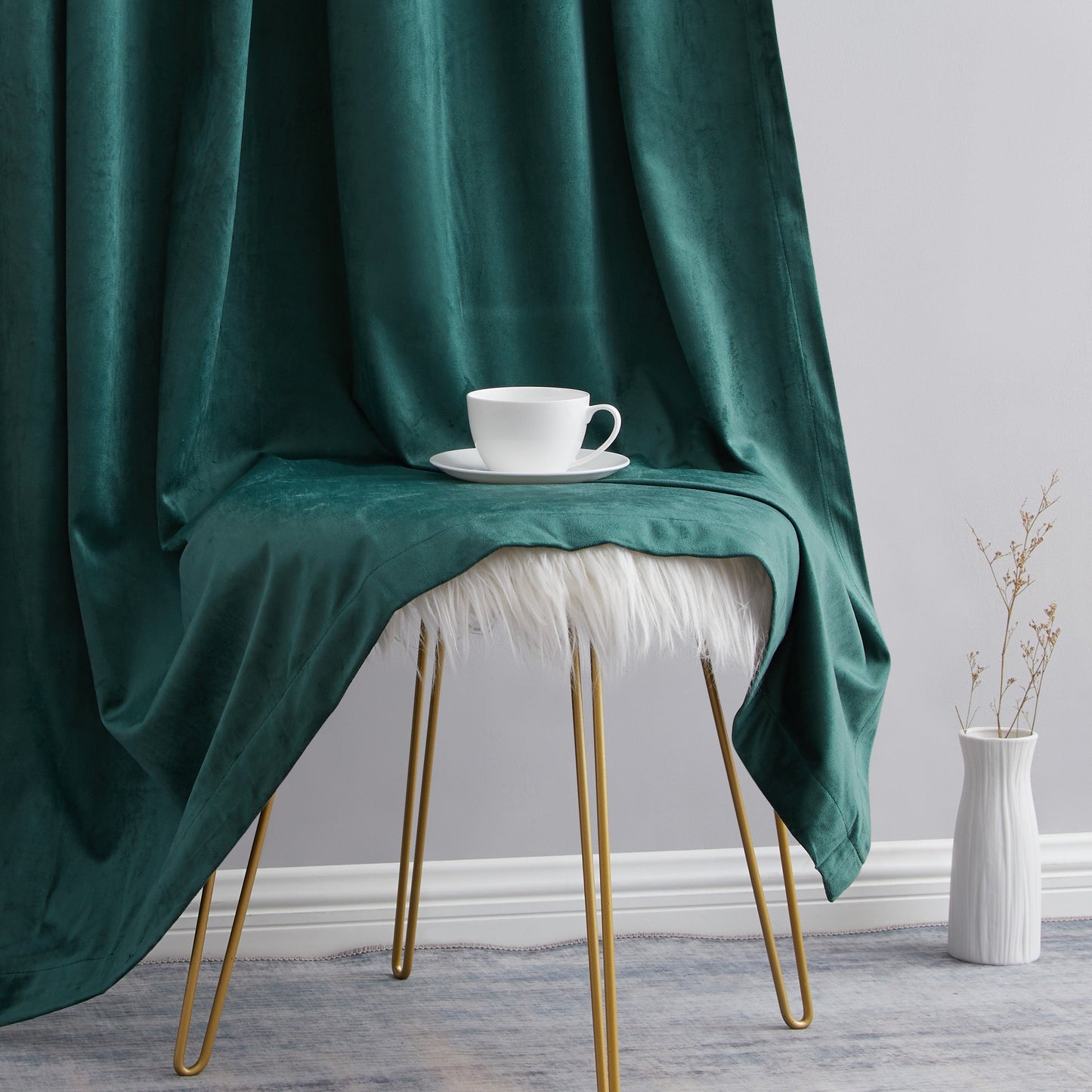 Sawyer Velvet Grommet Room Darkening Curtain Panels
