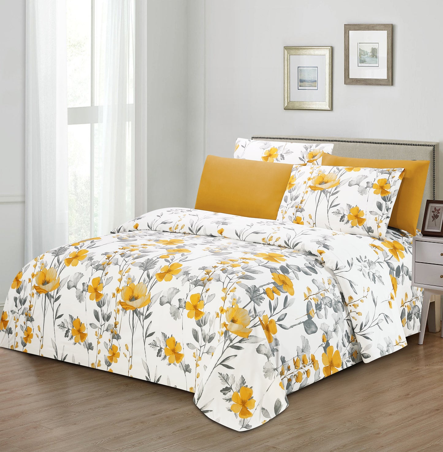 Hotel Dreams 1800 Series Printed Sheet Set – Extra Soft Luxury Bed Sheets (4–6 Piece)