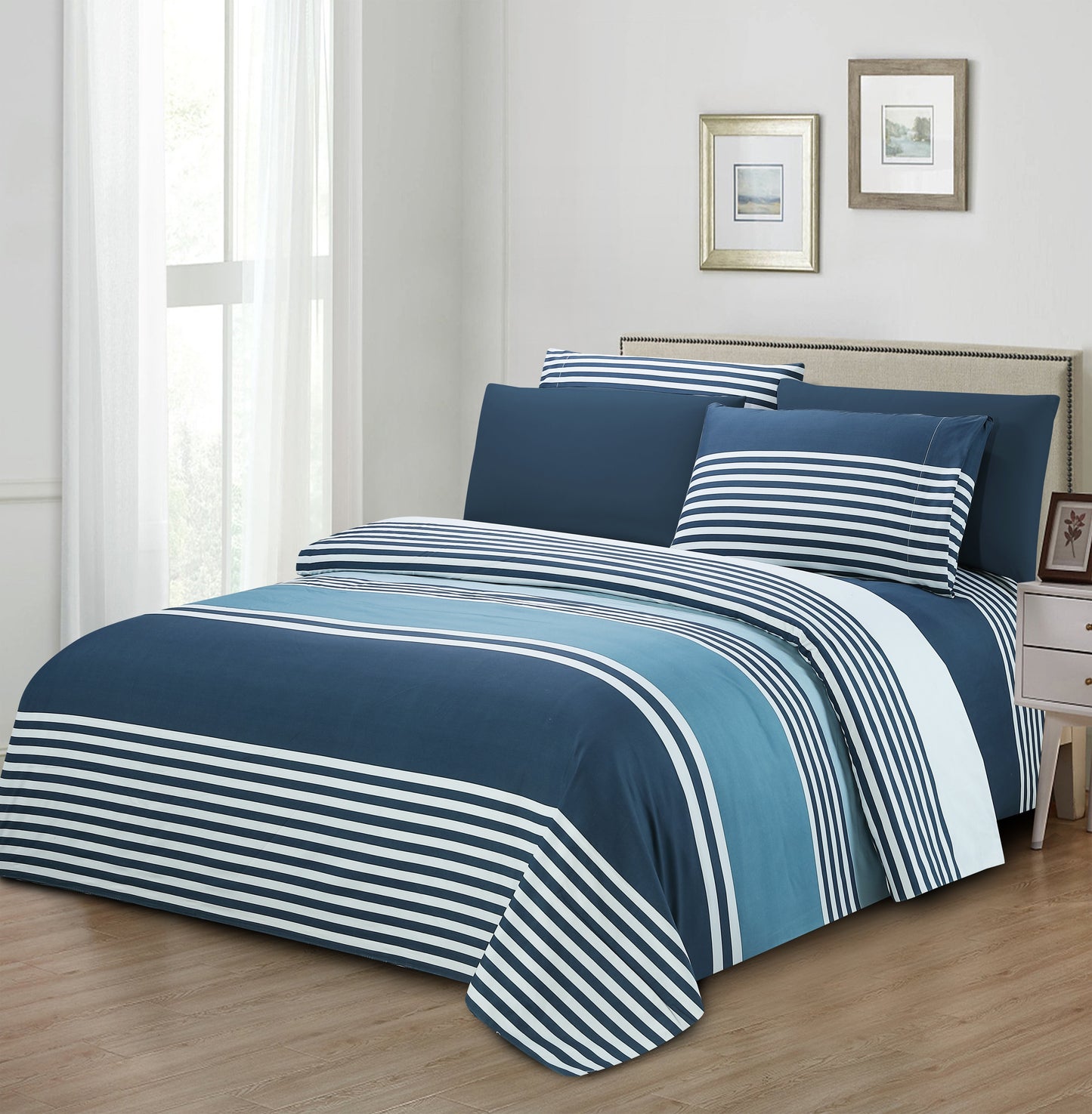 Hotel Dreams 1800 Series Printed Sheet Set – Extra Soft Luxury Bed Sheets (4–6 Piece)