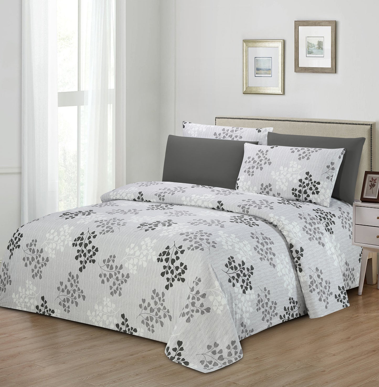 Hotel Dreams 1800 Series Printed Sheet Set – Extra Soft Luxury Bed Sheets (4–6 Piece)
