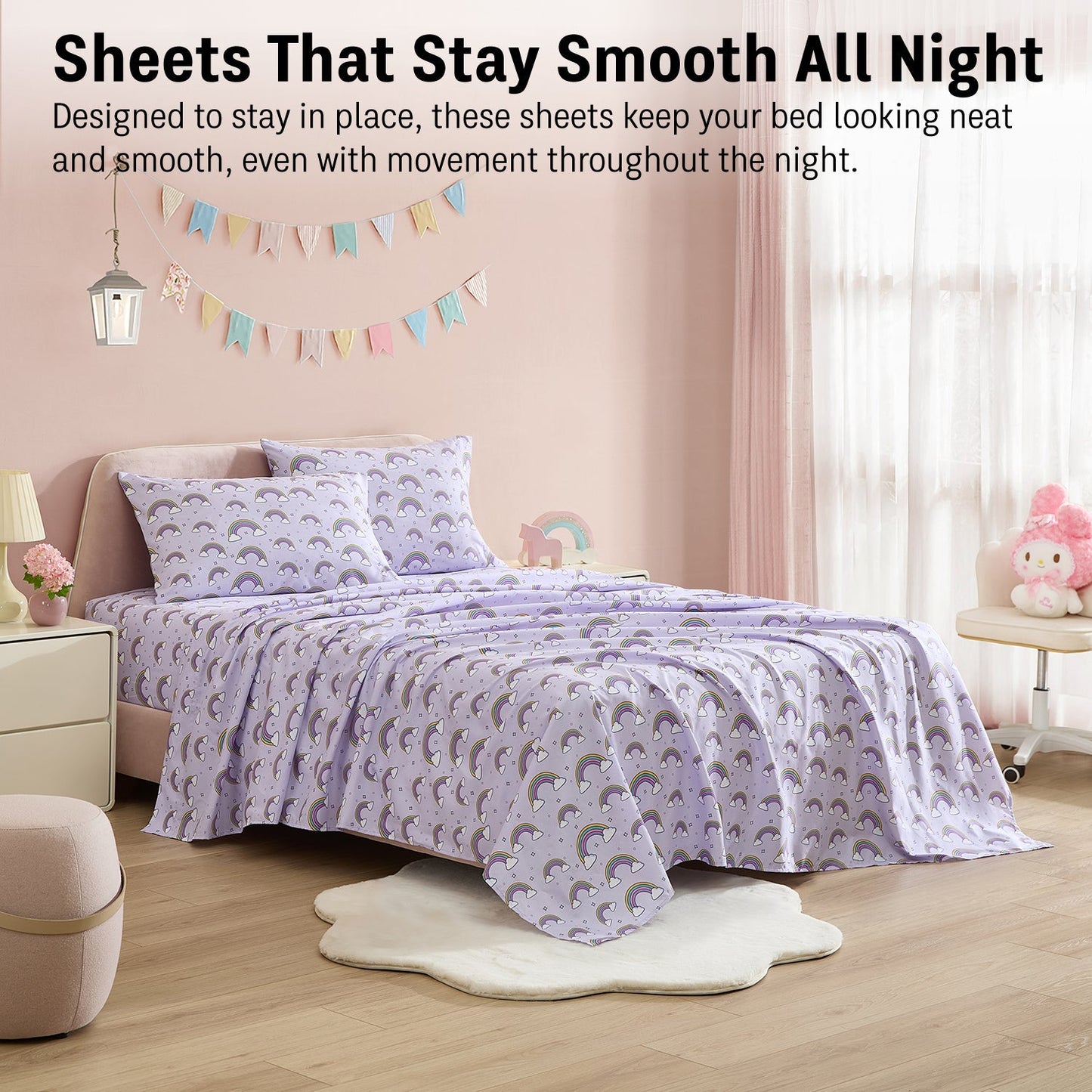 Rainbow Girls Kids Bed Sheets
