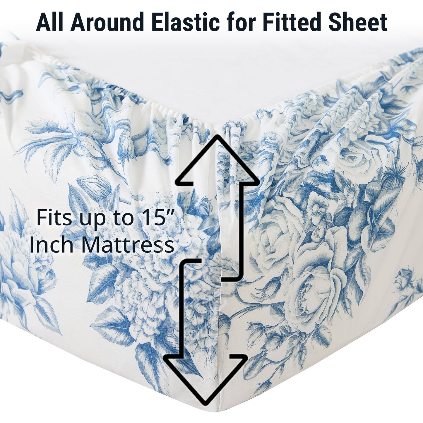 Rose Toile Floral Bed Sheets