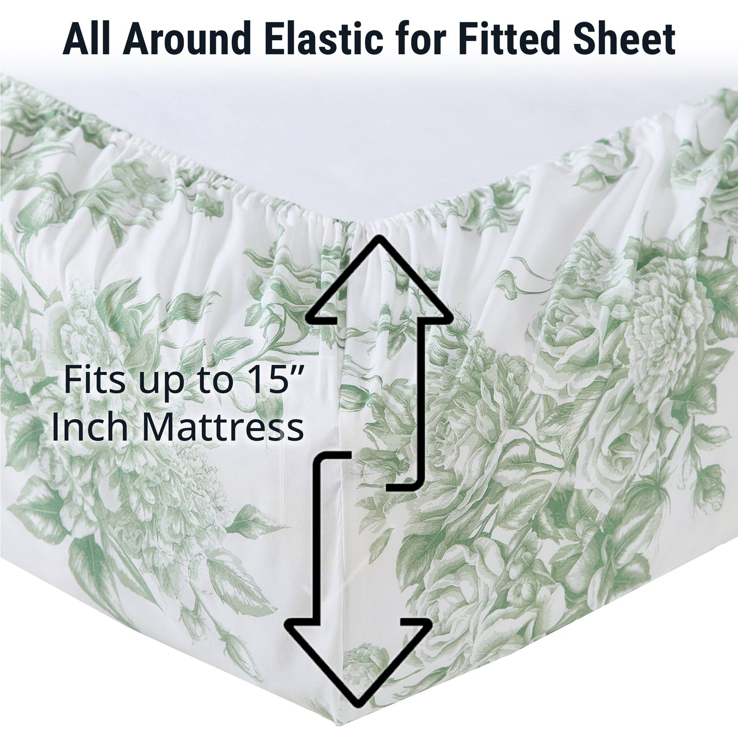 Rose Toile Floral Bed Sheets