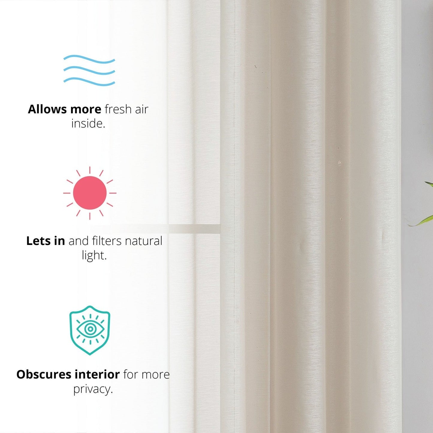 Victoria Semi-Sheer Grommet Curtain Panels