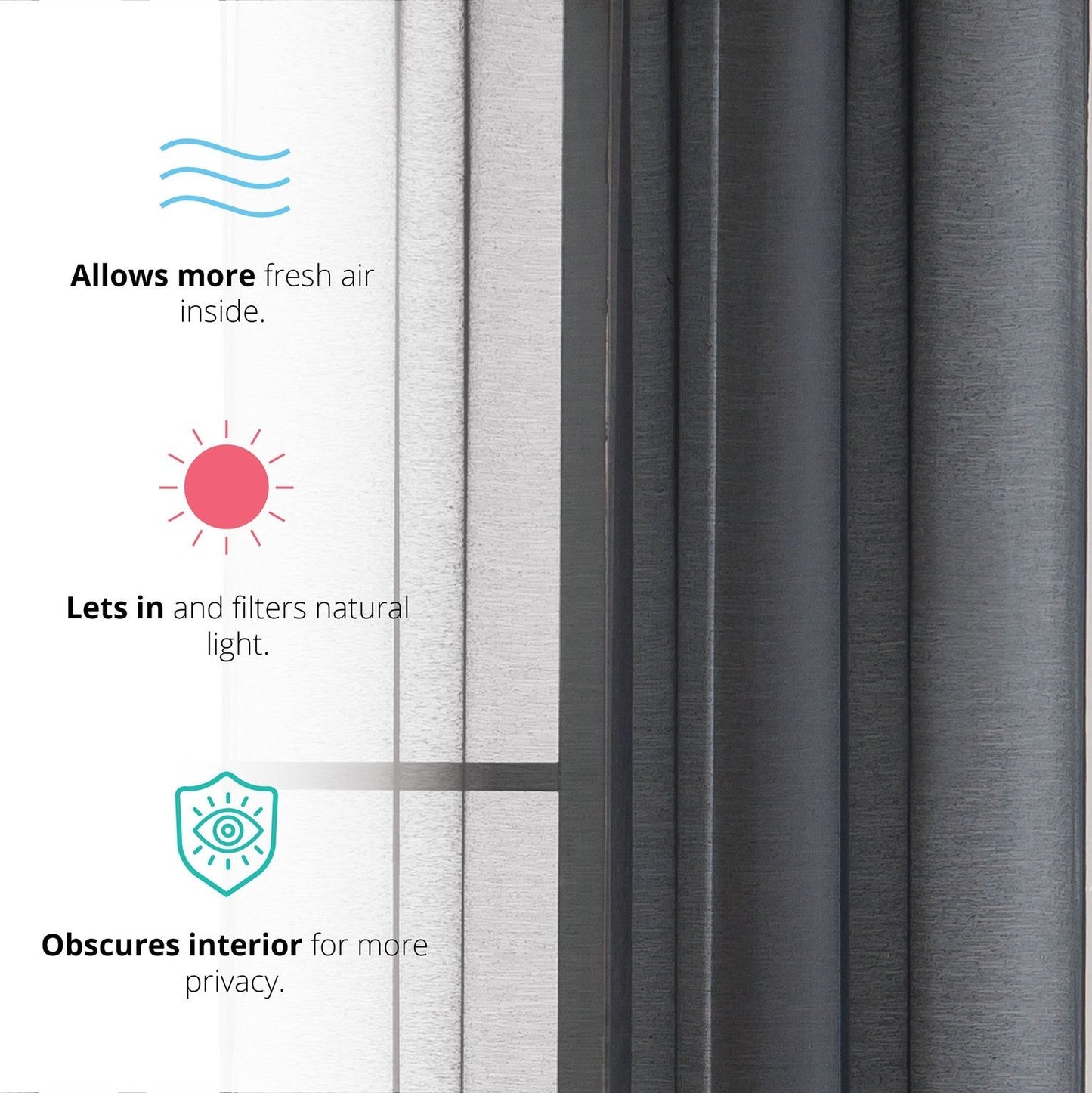 Victoria Semi-Sheer Grommet Curtain Panels