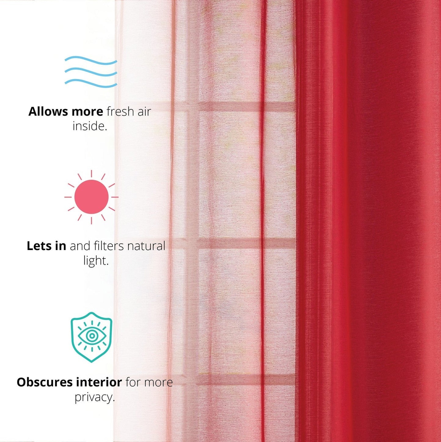 Victoria Semi-Sheer Grommet Curtain Panels