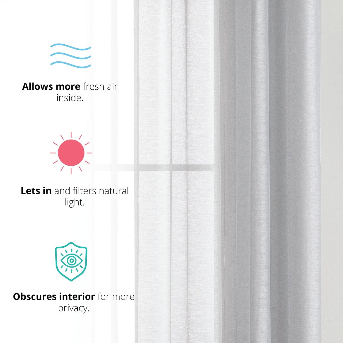 Victoria Semi-Sheer Grommet Curtain Panels