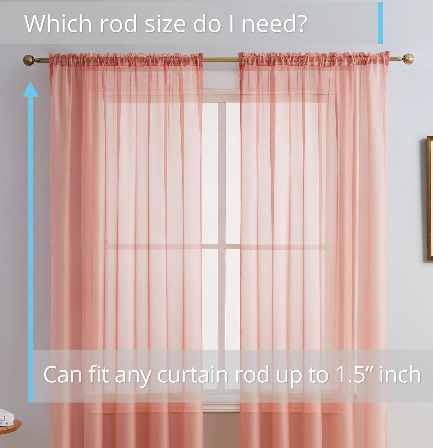 Lucento Sheer Voile Rod Pocket Curtain Panels