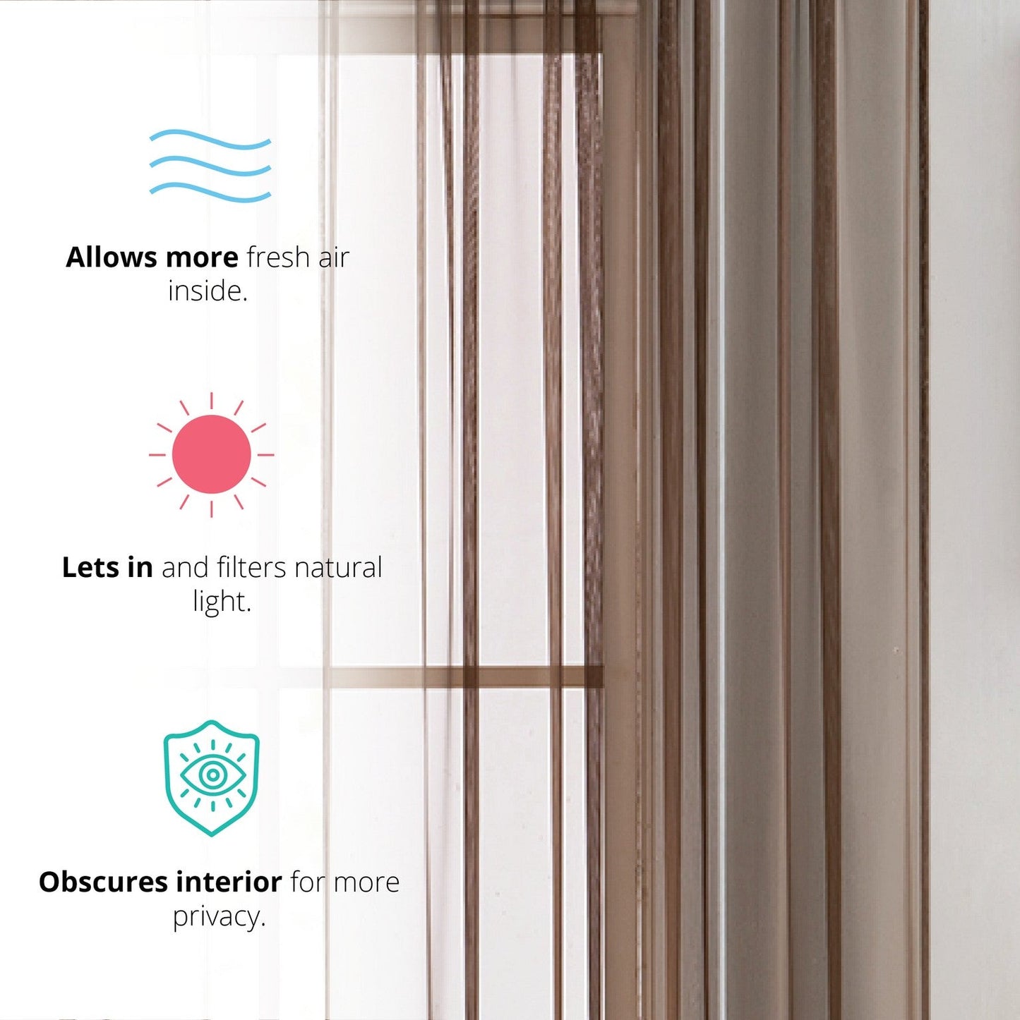 Lucento Sheer Voile Rod Pocket Curtain Panels