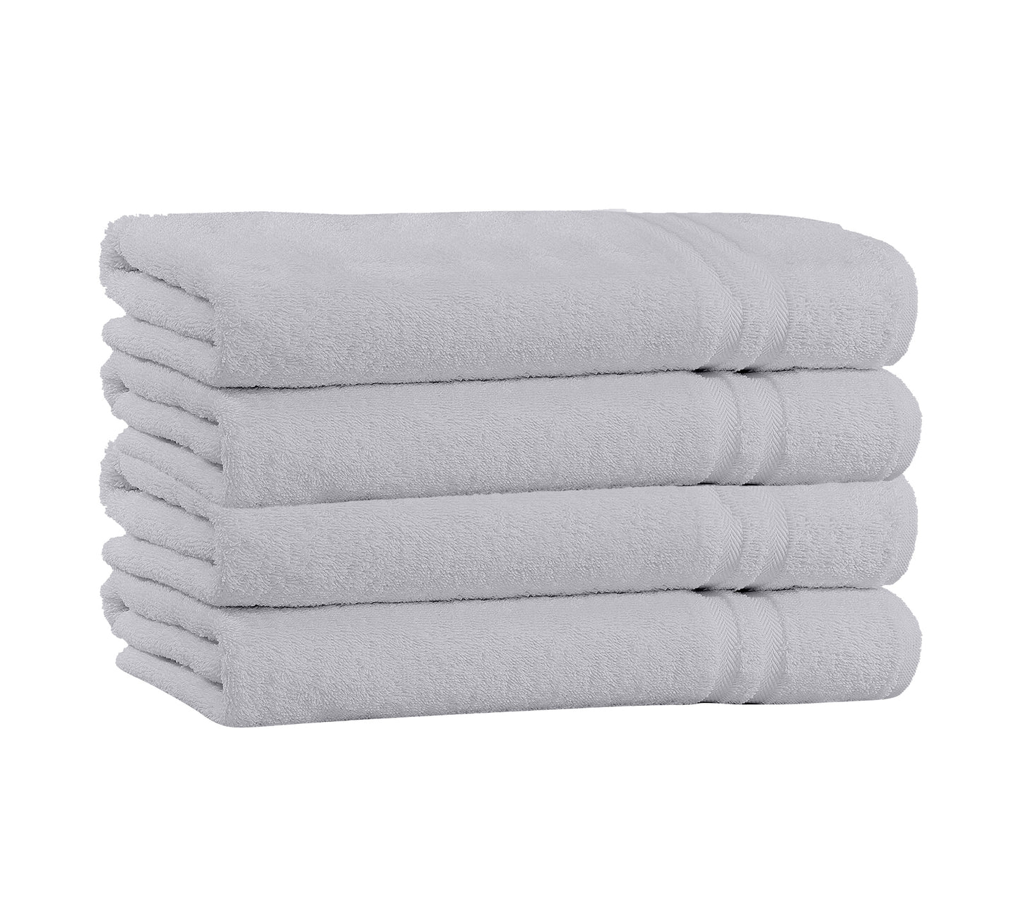 4-Pack Cotton Bath Towels – Extra Plush Soft Absorbent Towels (27x54)