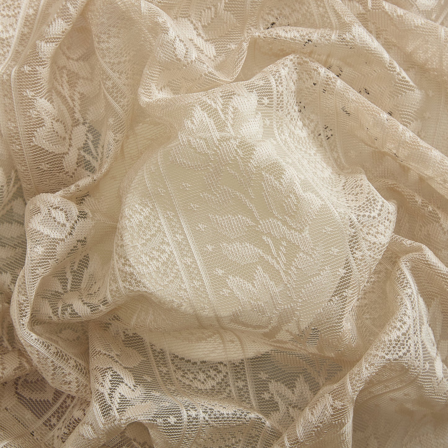 Sophia Floral Sheer Rod Pocket Lace Tiers