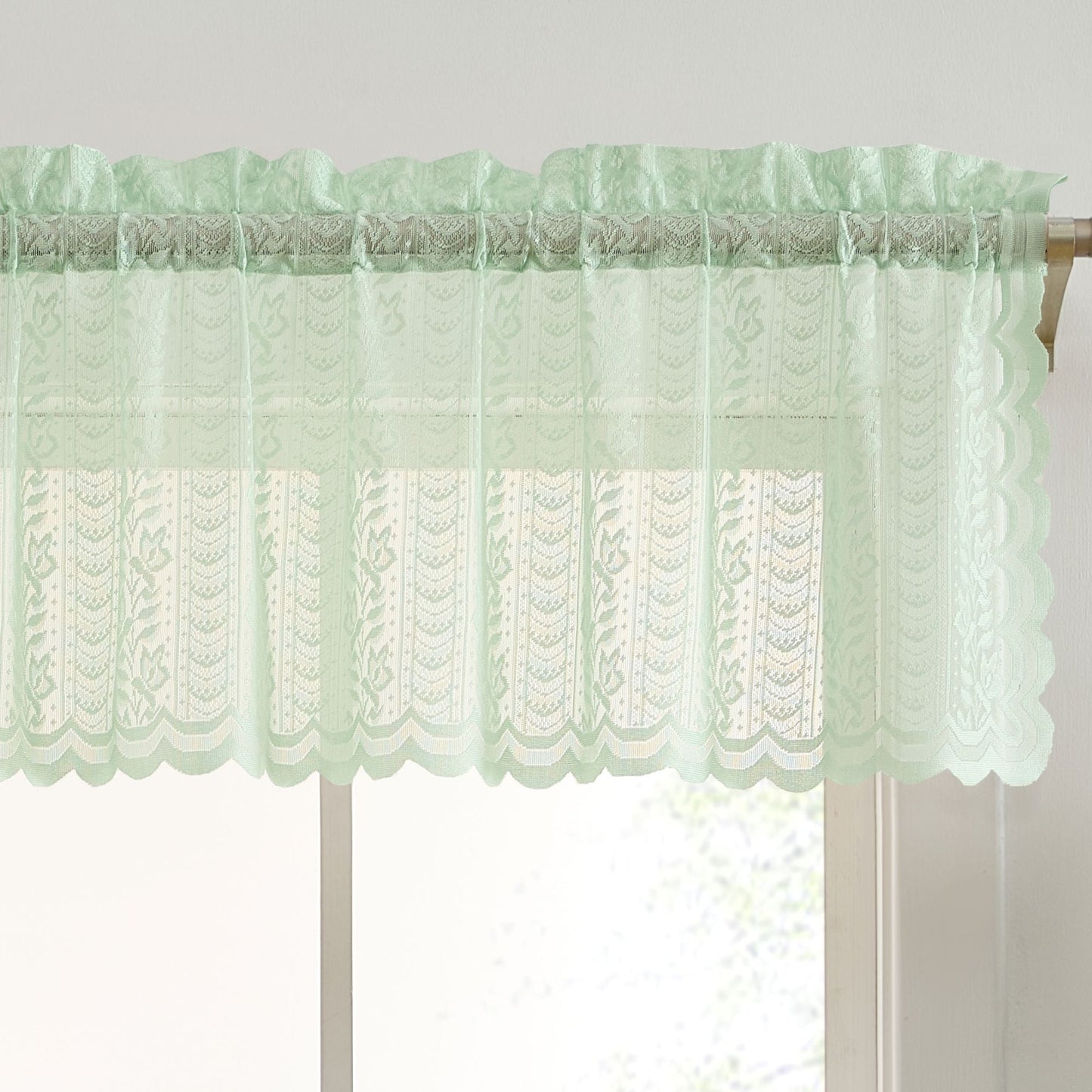 Sophia Floral Sheer Rod Pocket Valance