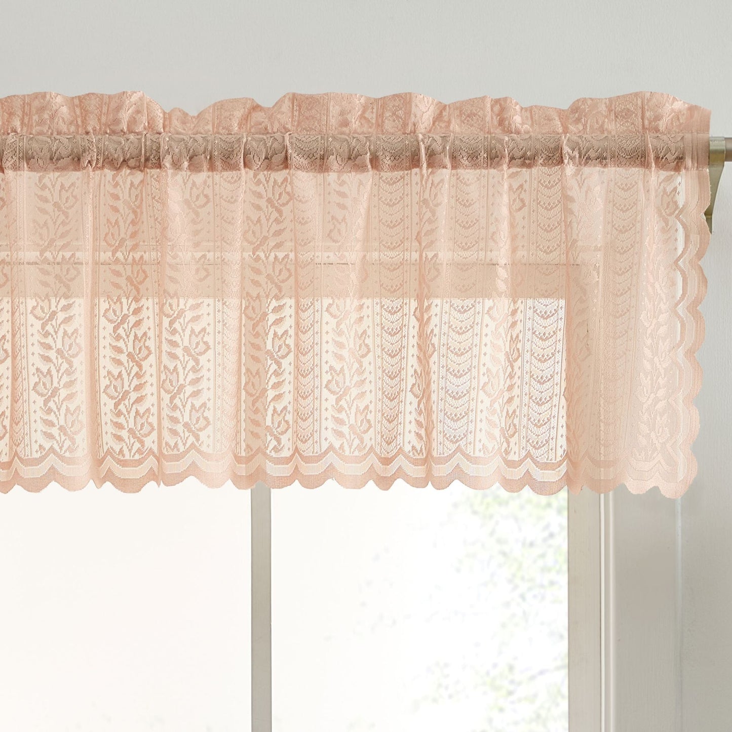 Sophia Floral Sheer Rod Pocket Valance