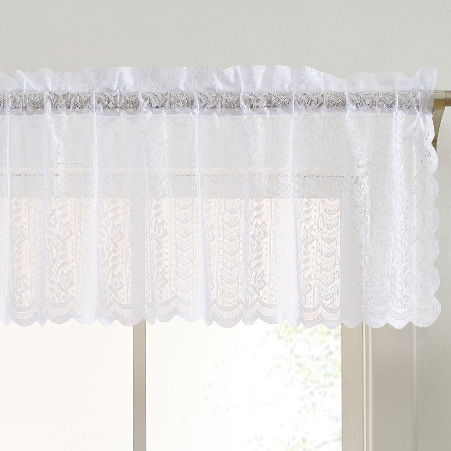 Sophia Floral Sheer Rod Pocket Valance