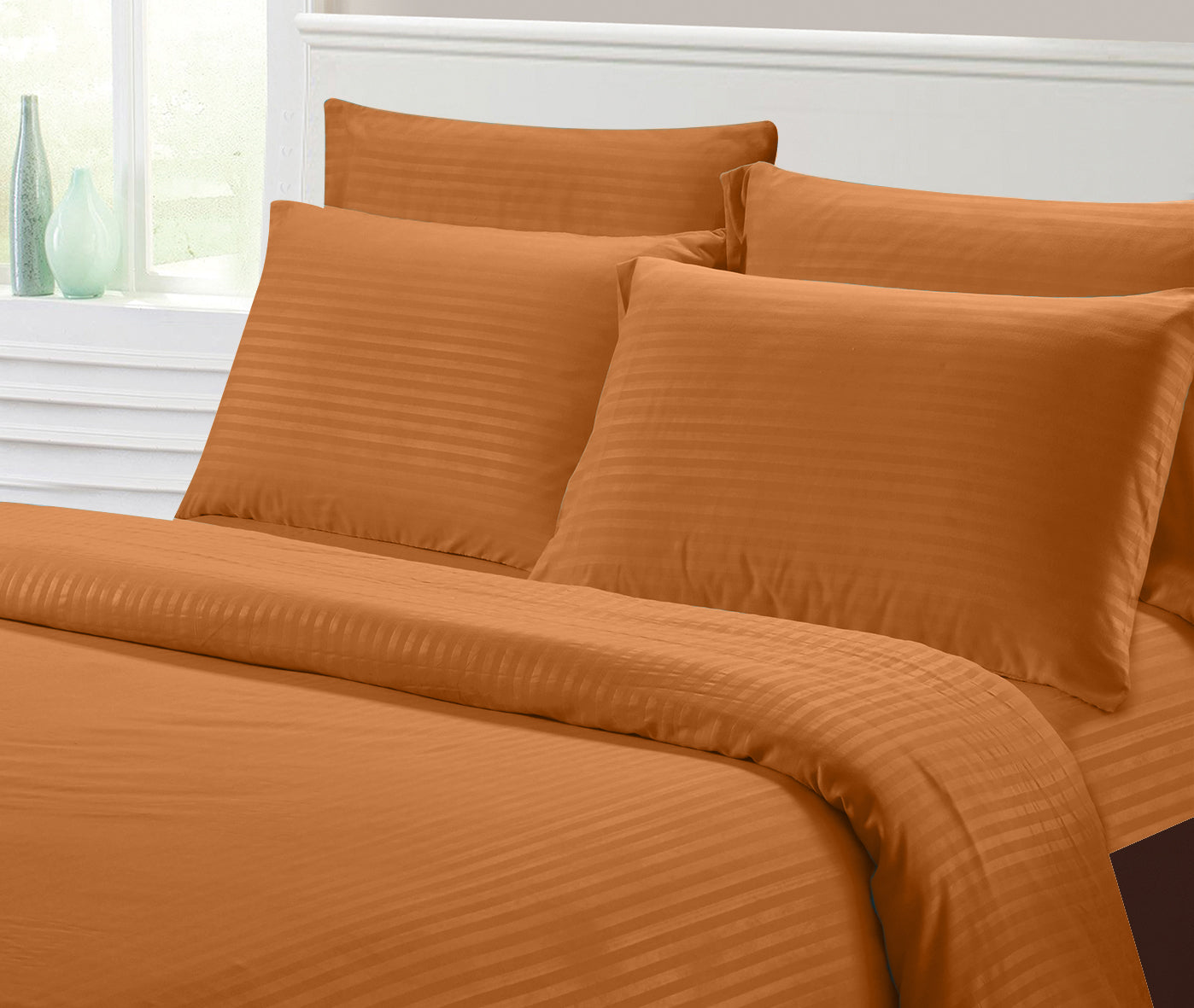 1800 Series Hotel Stripe Sheets – Super Soft Wrinkle-Free Luxury Bed Set (4–6 Piece)