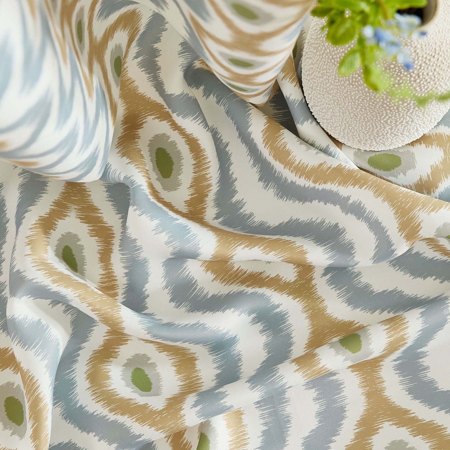 Tanner Ogee Boho Geometric Damask Grommet Room Darkening Window Curtains - Pair
