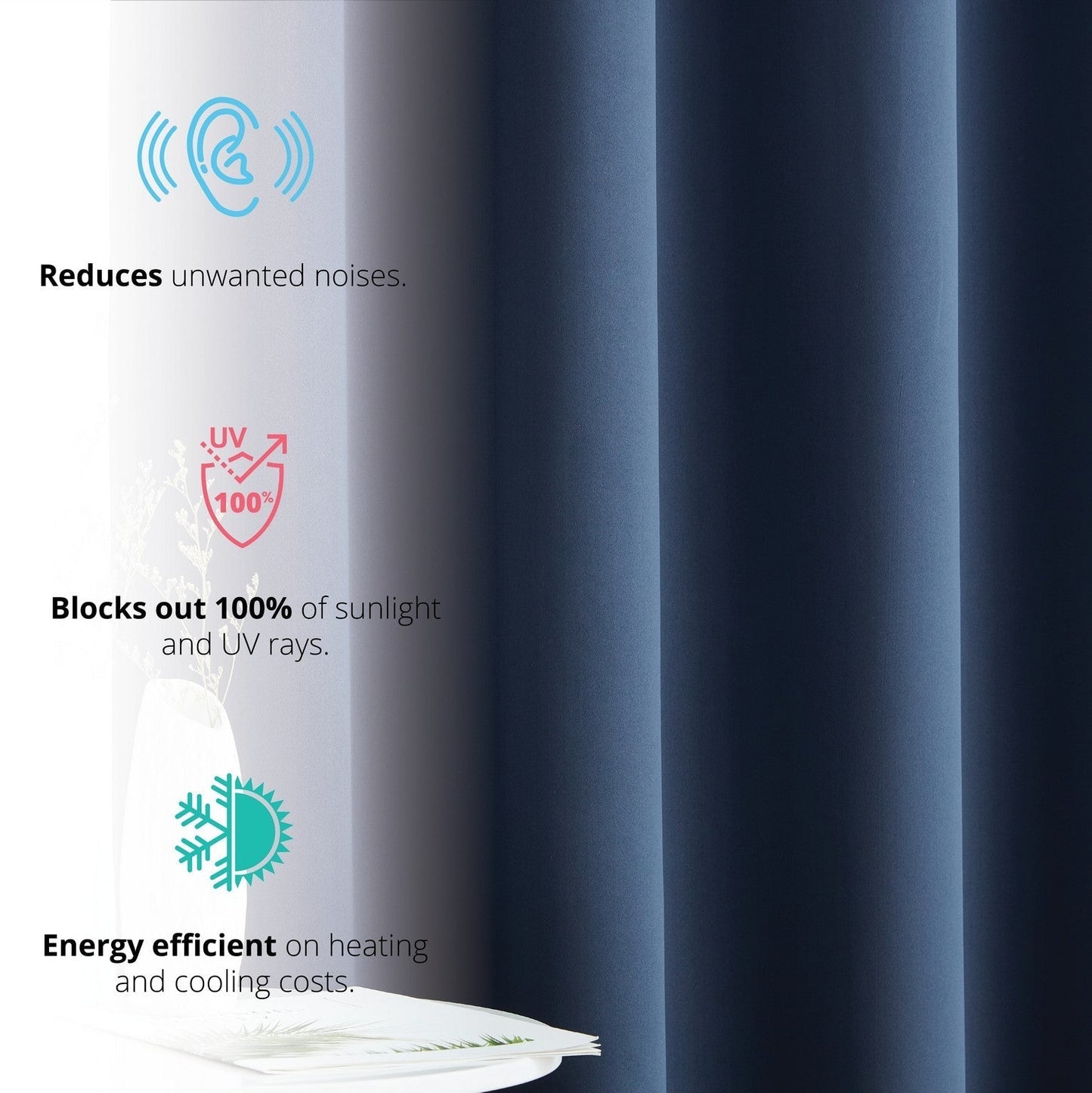 100% Blackout Curtains Dakota Hamilton with Insulight Membrane