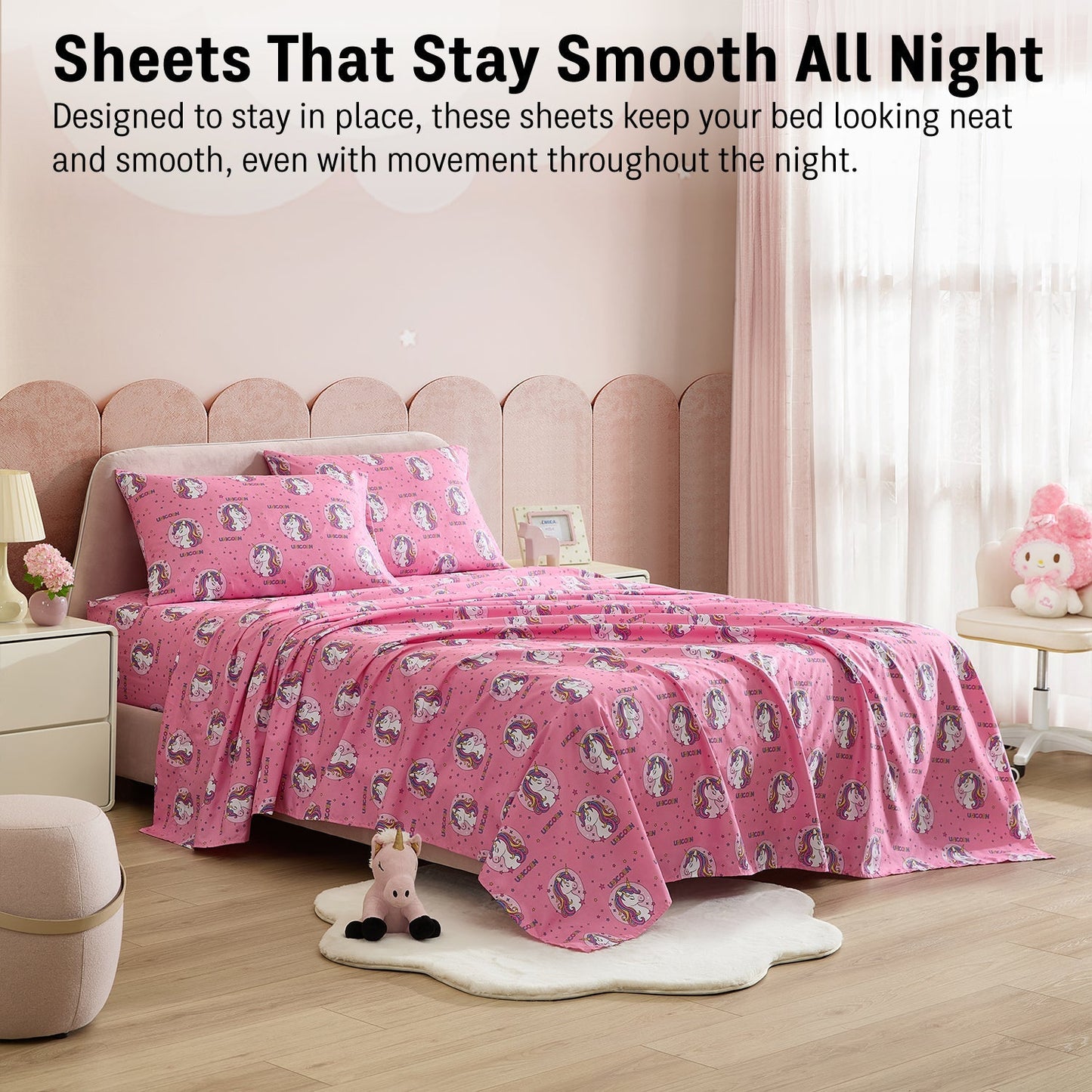Unicorn Girls Kids Bed Sheets