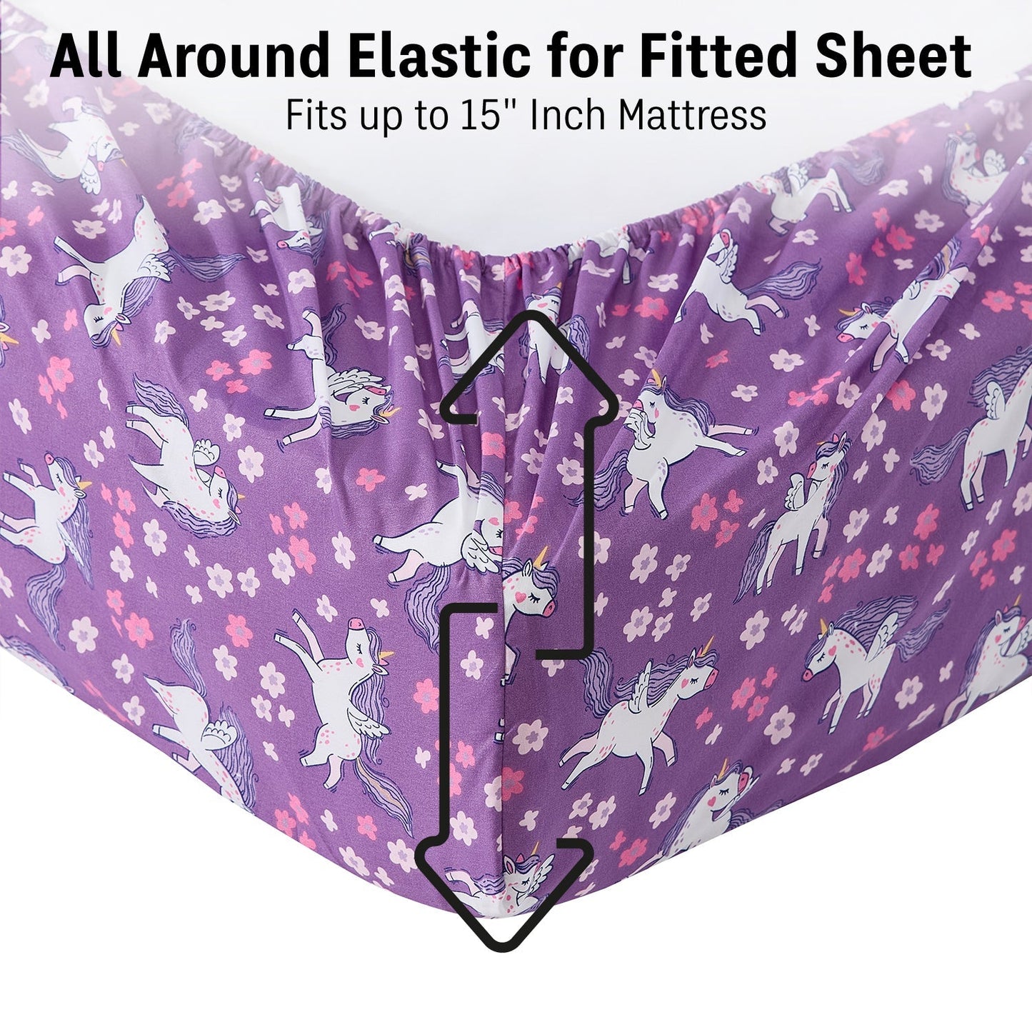 Unicorn Girls Kids Bed Sheets
