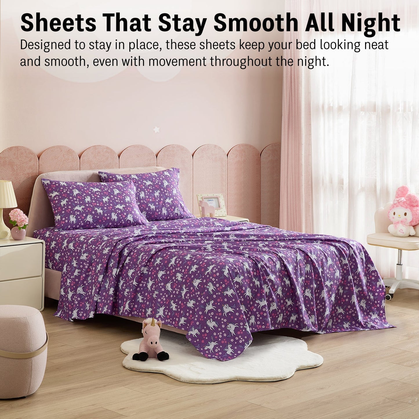 Unicorn Girls Kids Bed Sheets