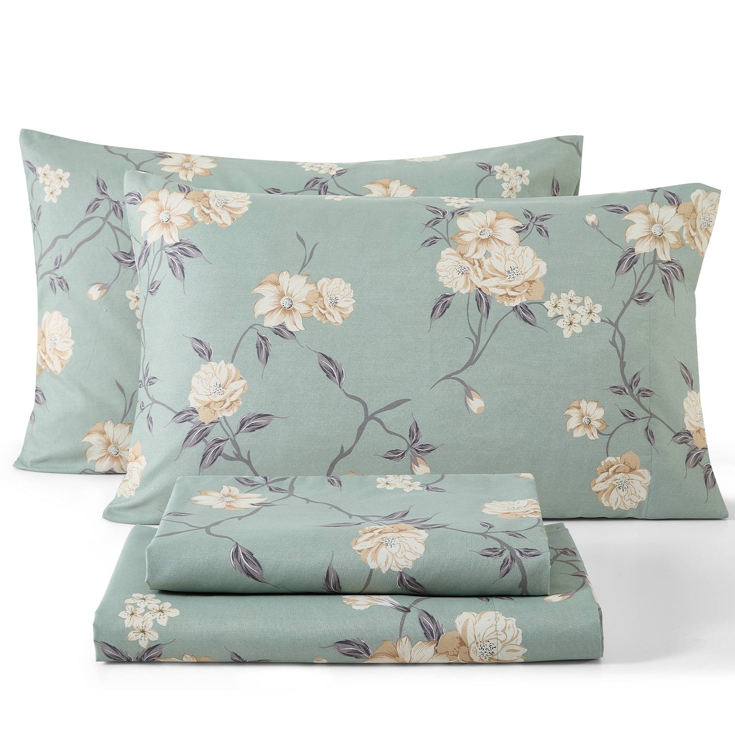 Vintage Green Bed Sheets