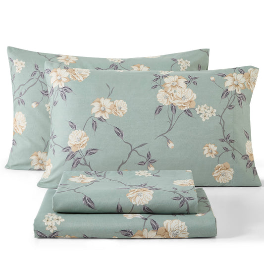 Vintage Green Bed Sheets