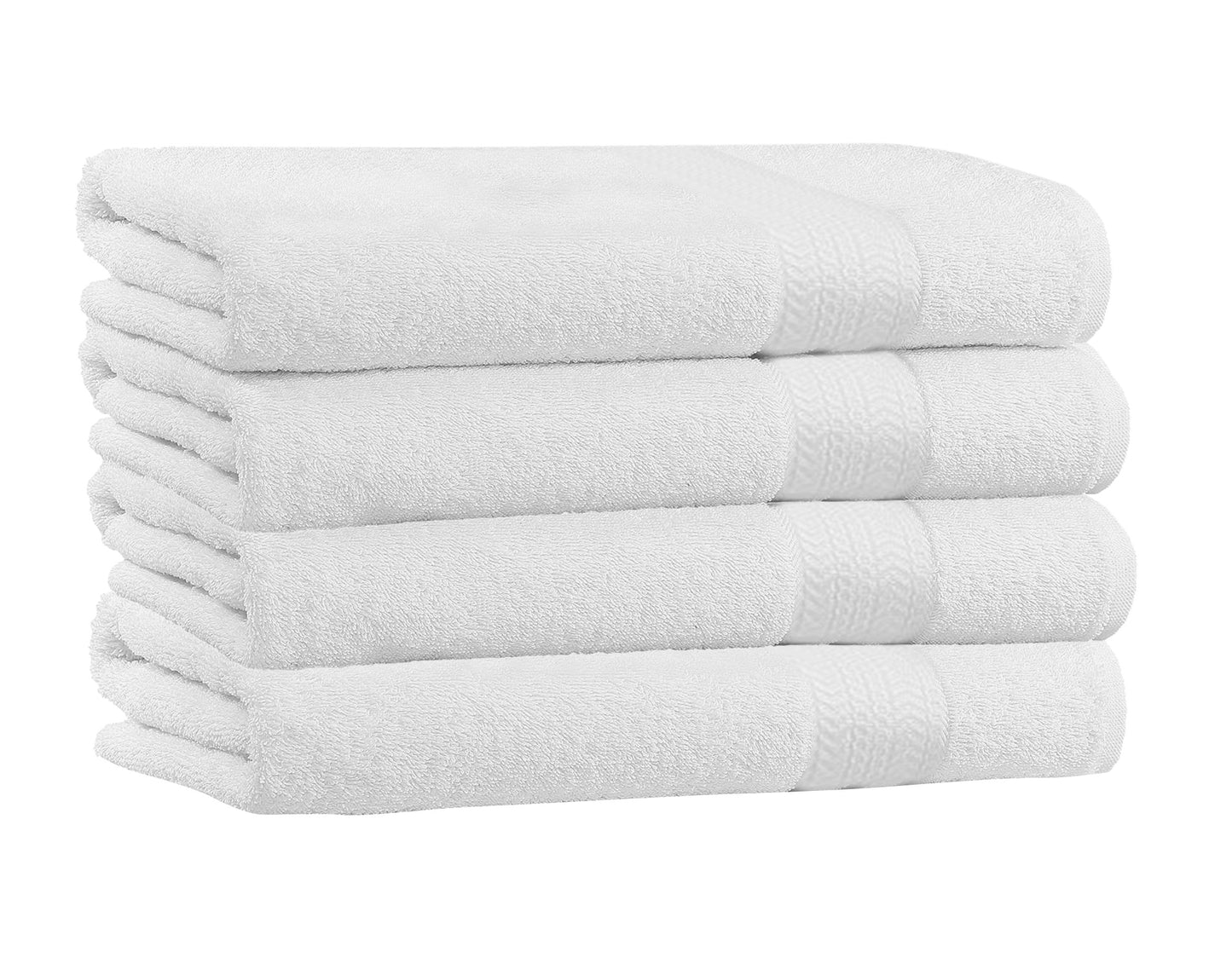 4-Pack Cotton Bath Towels – Extra Plush Soft Absorbent Towels (27x54)