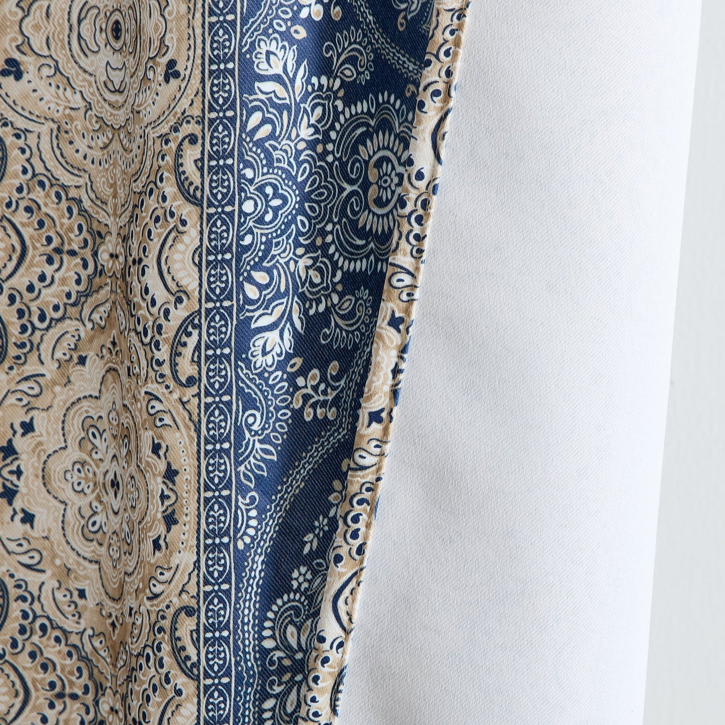 William Boho Damask Striped Room Darkening Curtains - Set of 2