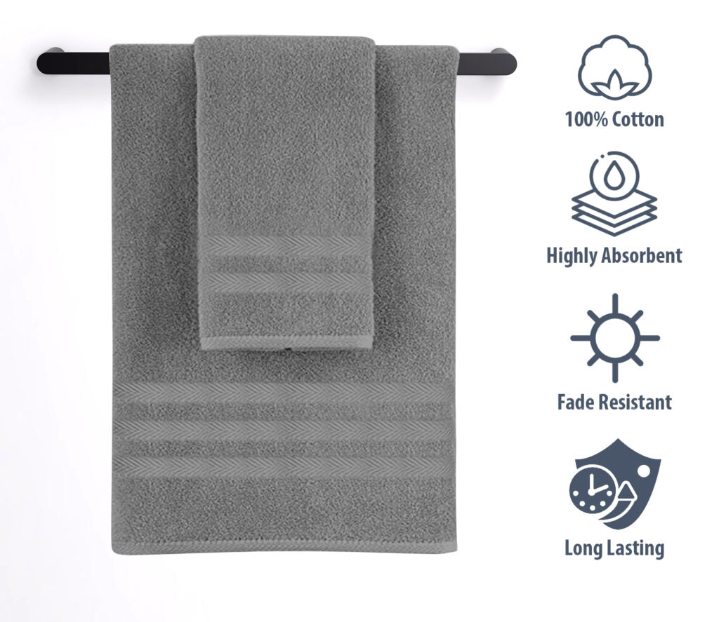 6-Piece 100% Cotton Bath Towel Set image 1