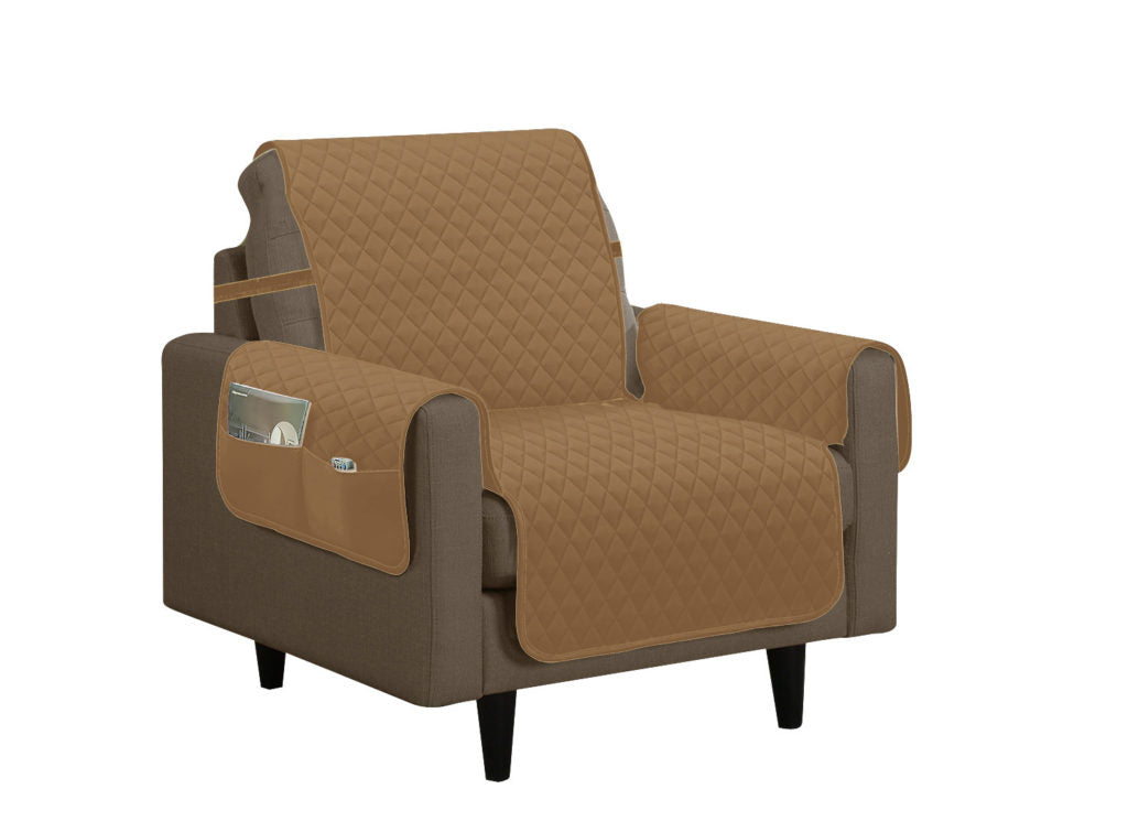 Quilted Slip-Cover Furniture Protector - Chair, Bronze image