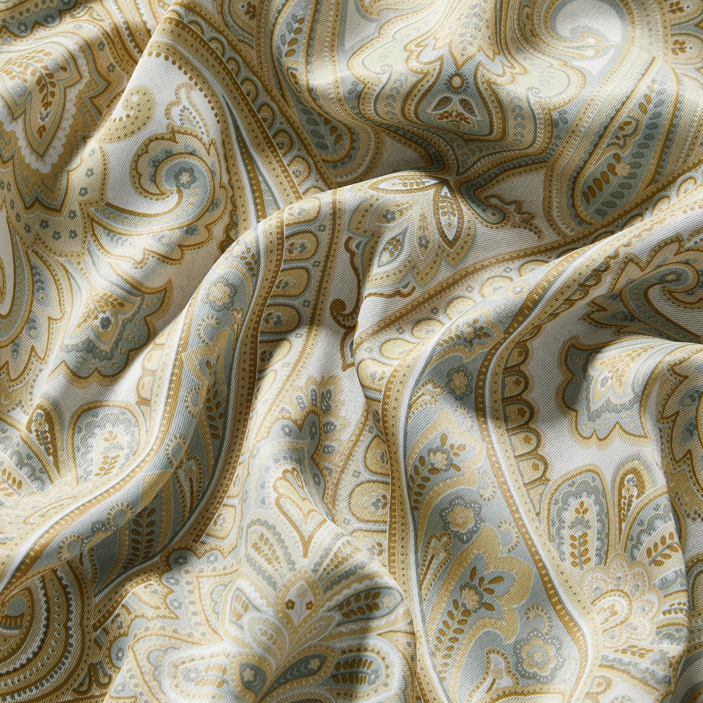 Paris Paisley Floral Room Darkening Grommet Curtain Panels