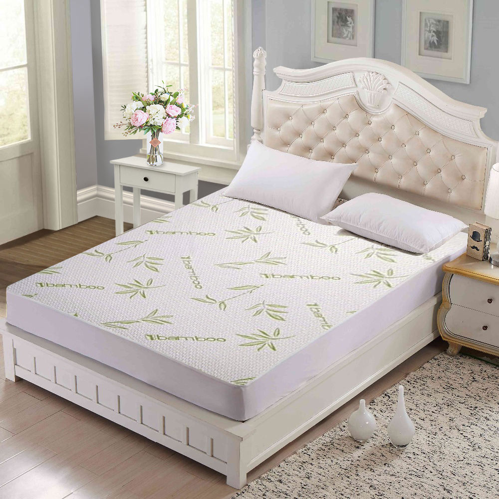 Details about   Cooling Natural Bamboo Pad Waterproof Mattress Protector Fitted Deep Fit Cover 